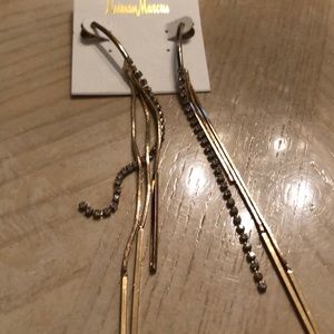 Neiman Marcus  crystal and gold chandelier earrings,